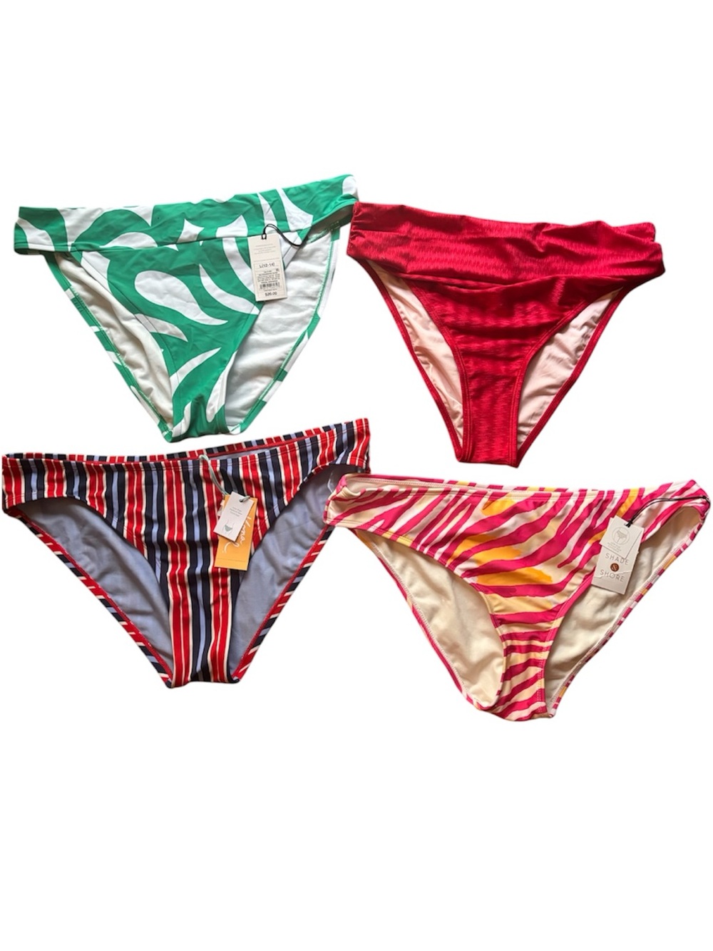 Size Large Bundle Four-Pack Bikini bottoms Cupshe Shade & Shore Target Kona Sol